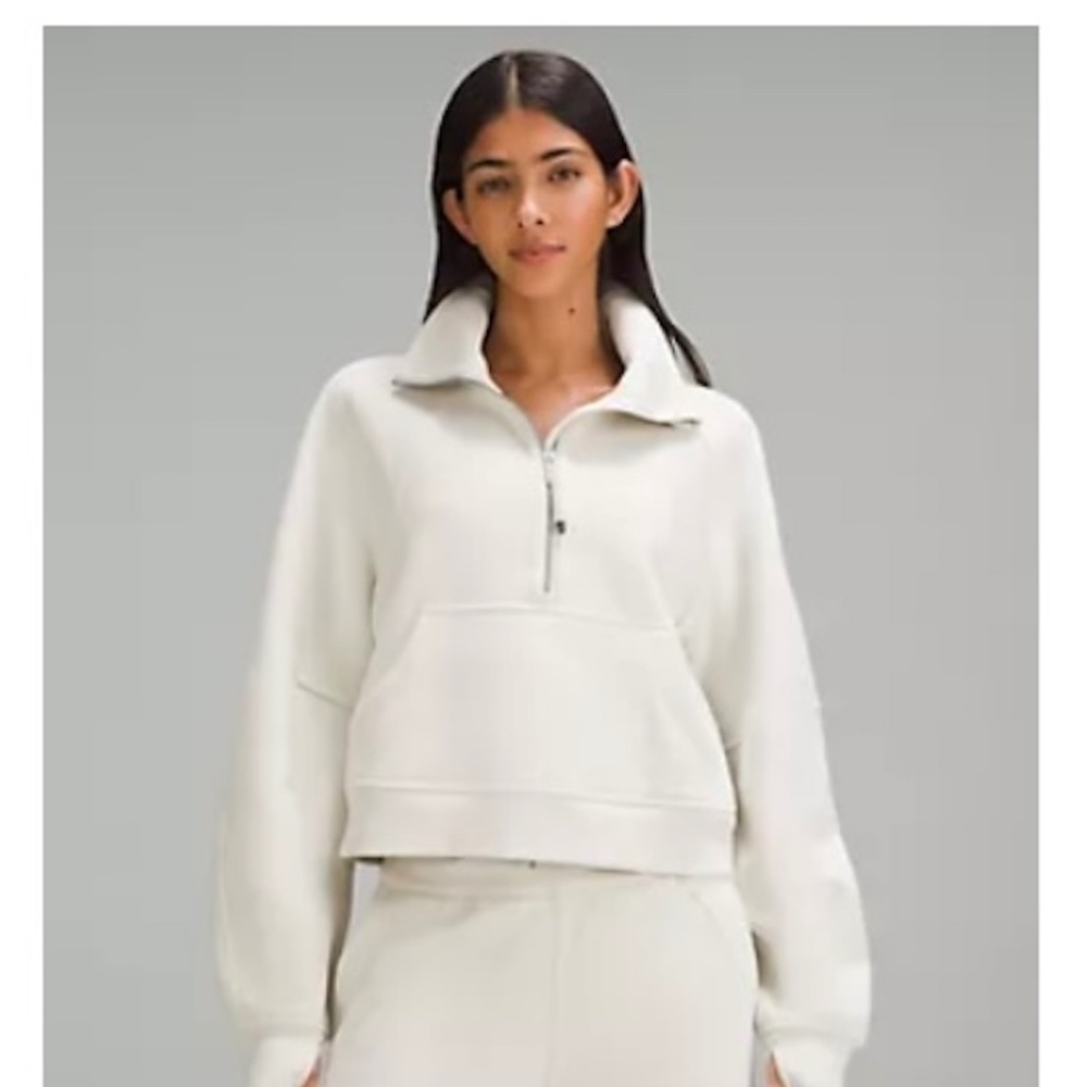 Lululemon •Scuba Oversized 1/2 Zip Bone Color XS/S